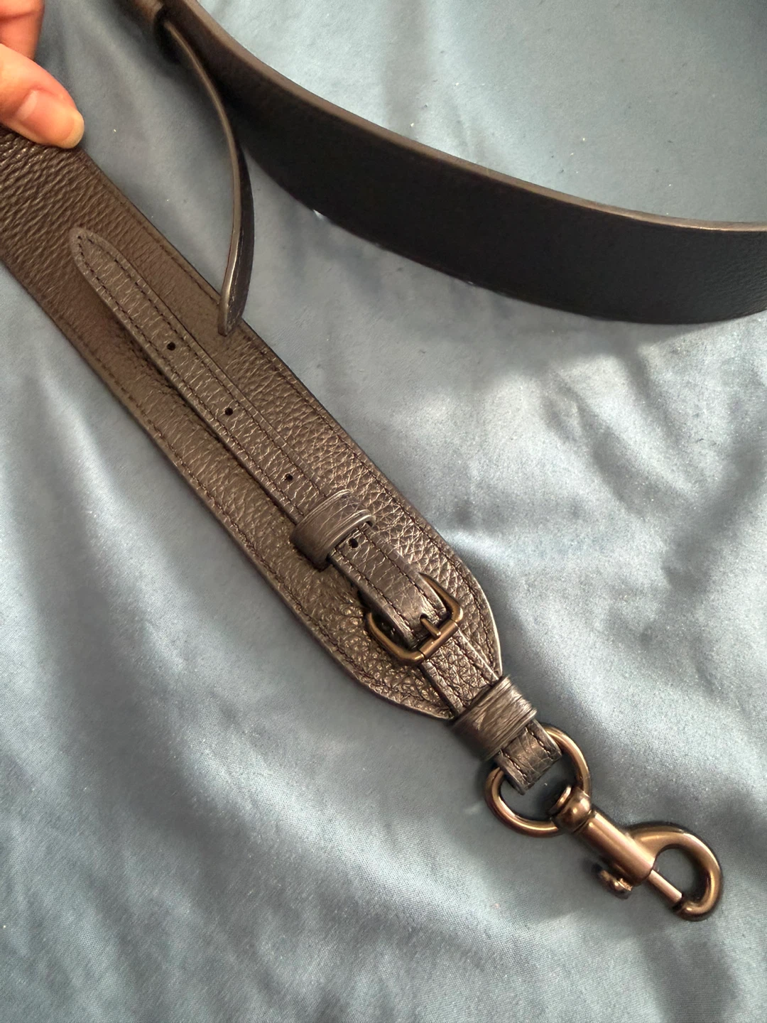 Coach Leather Bag Strap - Black - photo 3