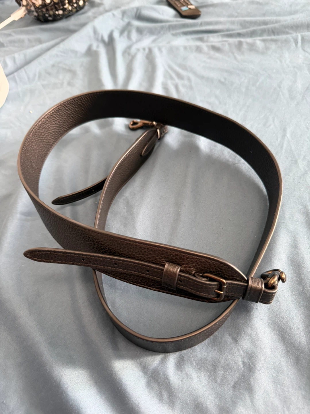 Coach Leather Bag Strap - Black