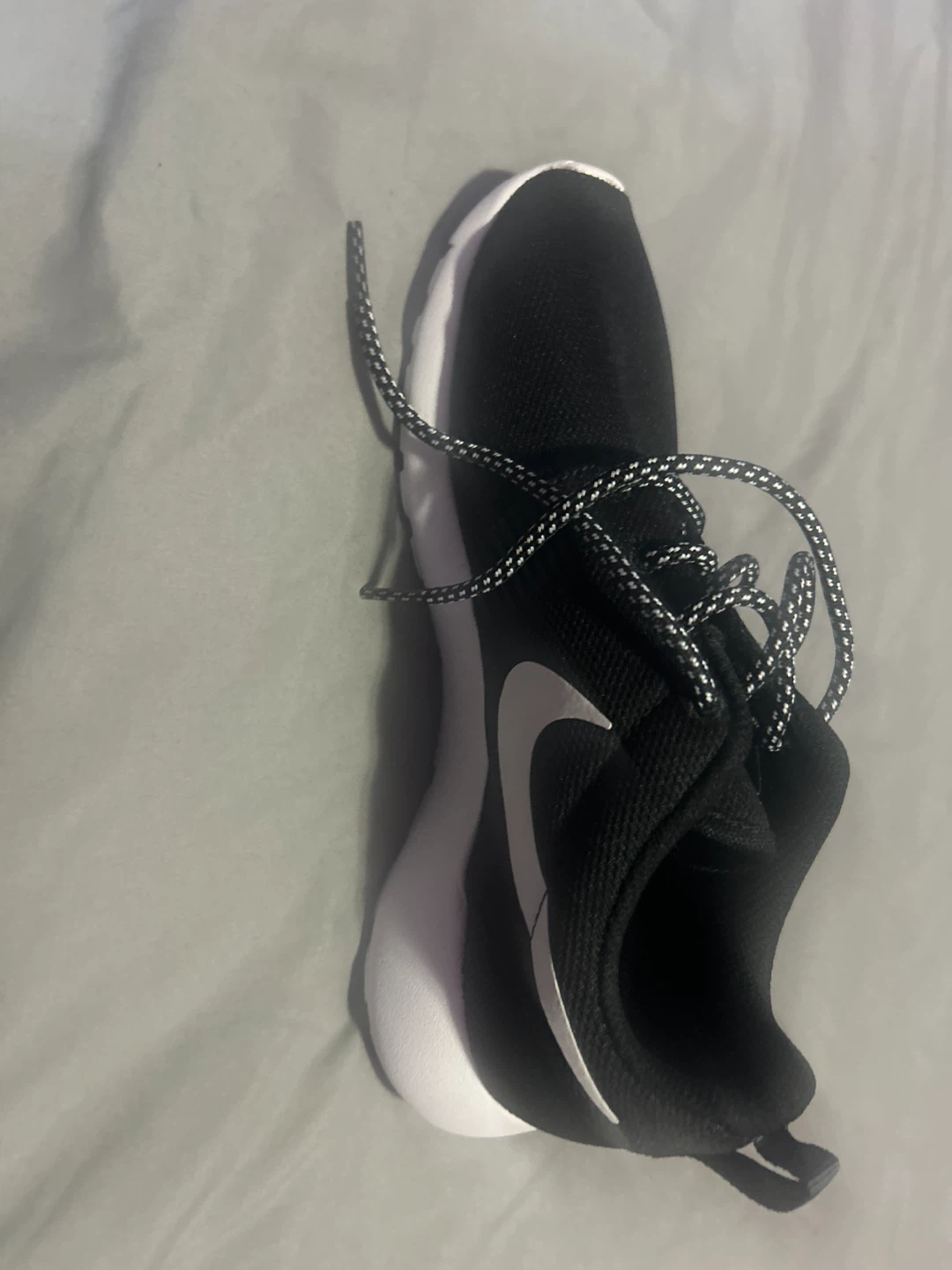 Nike Roshe Run Black White Running Shoes - photo 2
