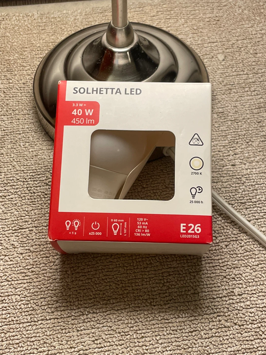 Bedside light with extra light bulb - photo 2