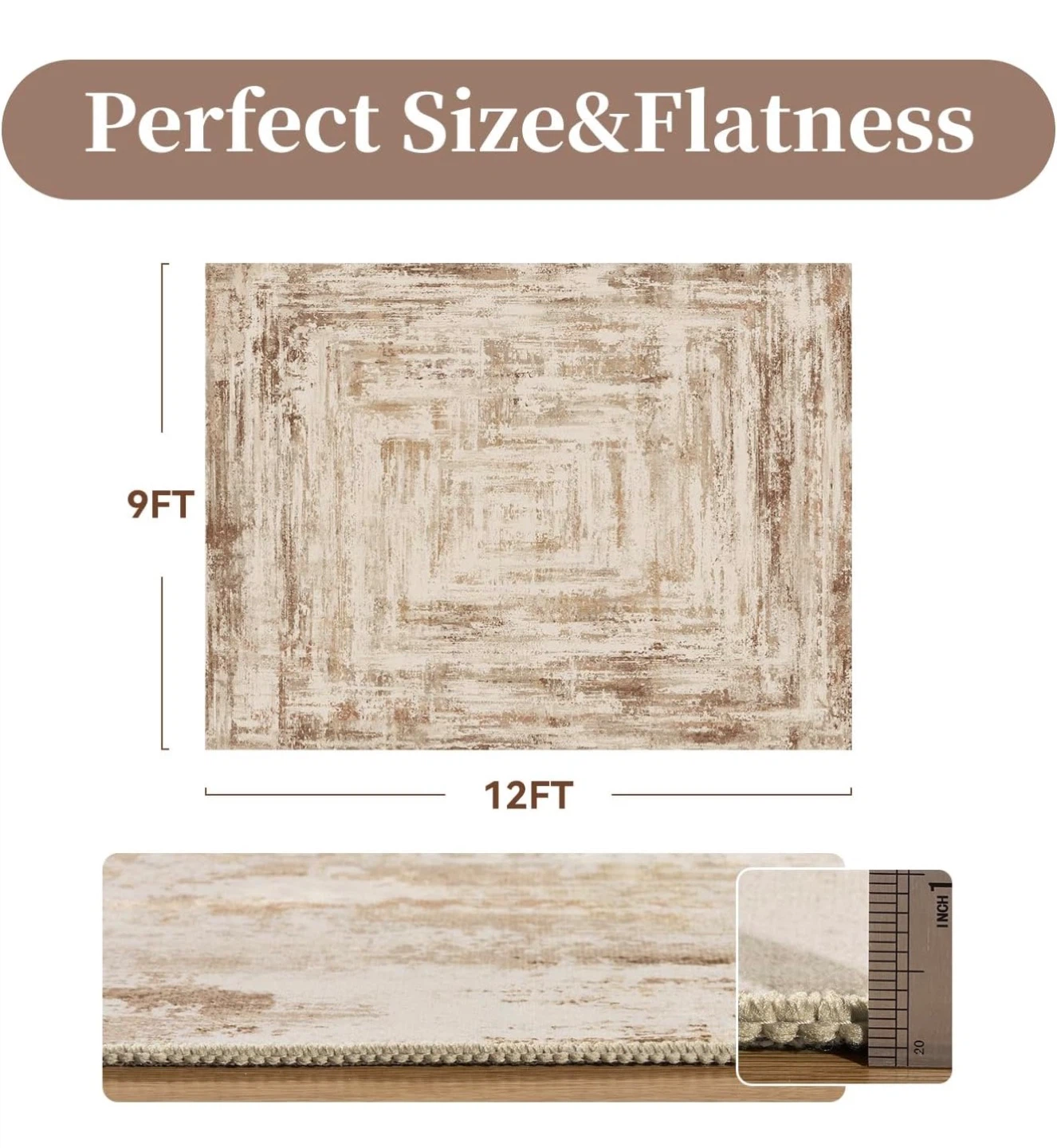 Distressed Area Rug 9ft x 12ft - photo 5