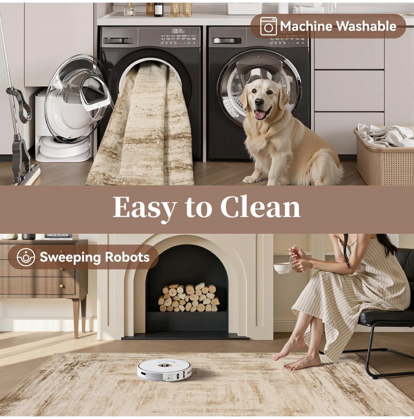 Distressed Area Rug 9ft x 12ft - photo 3