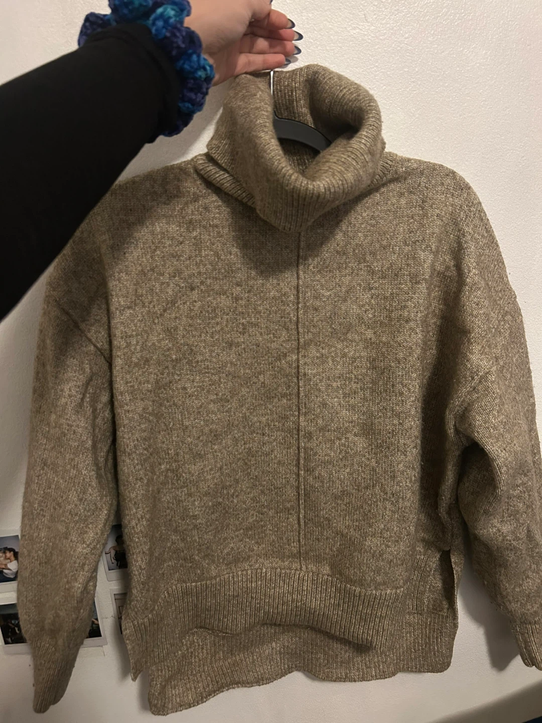 Women's Tan Turtleneck Sweater - photo 3