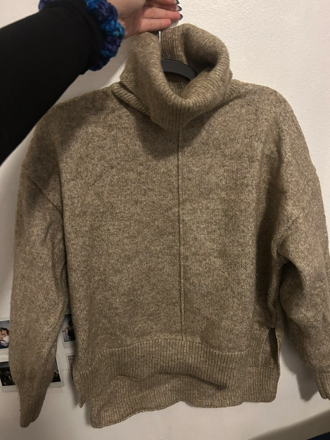 Women's Tan Turtleneck Sweater - photo 2