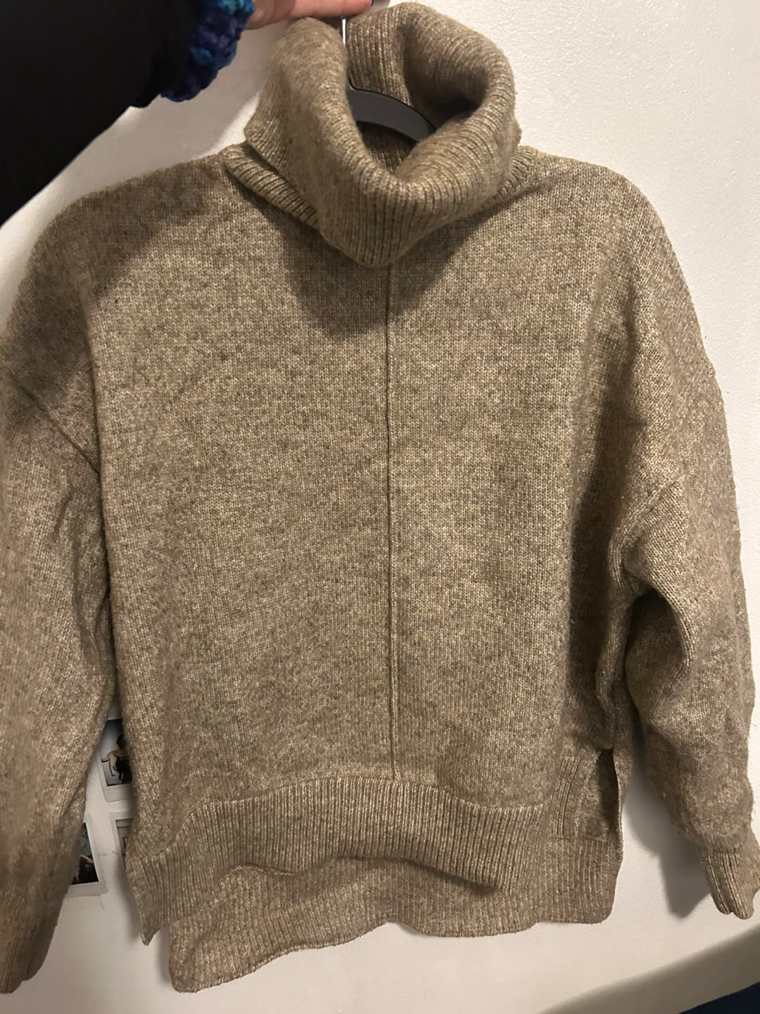 Women's Tan Turtleneck Sweater