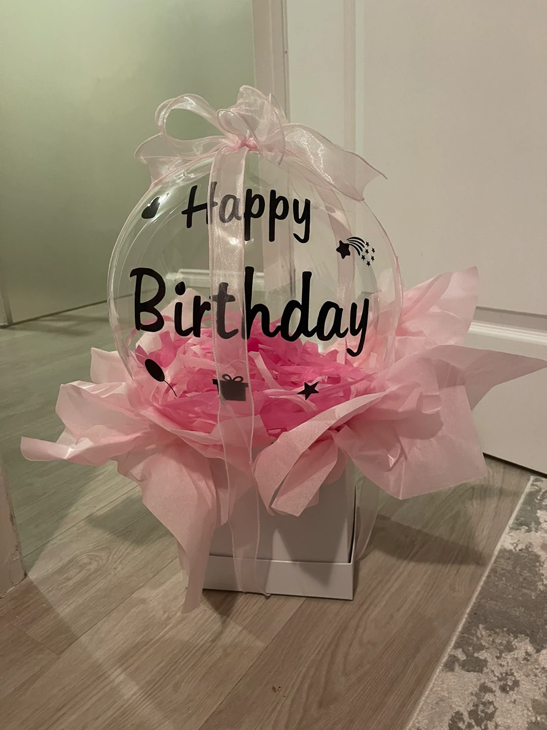 Happy Birthday Clear Balloon Box