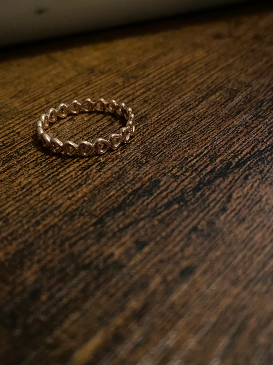 Gold-tone ring with heart detail