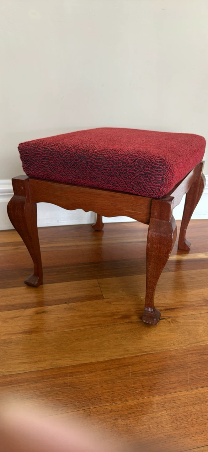 Vintage Wood Footstool (NW) - photo 2