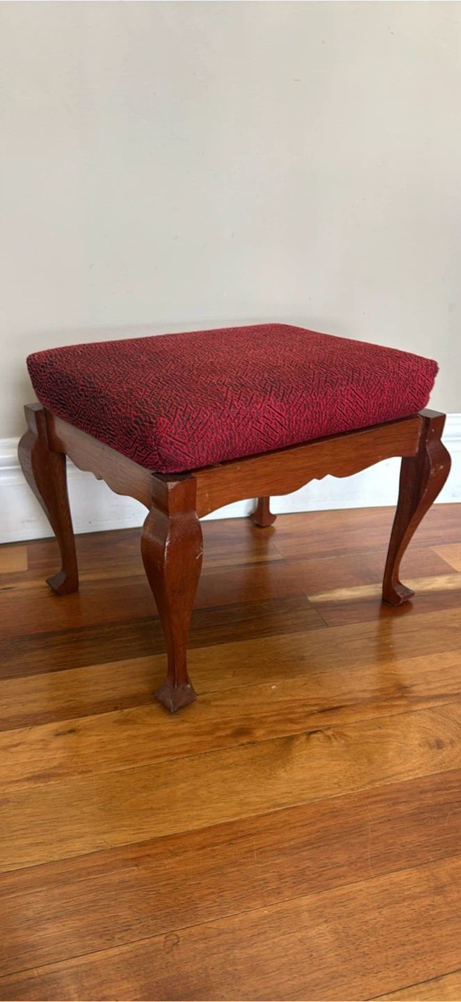 Vintage Wood Footstool (NW) - photo 3