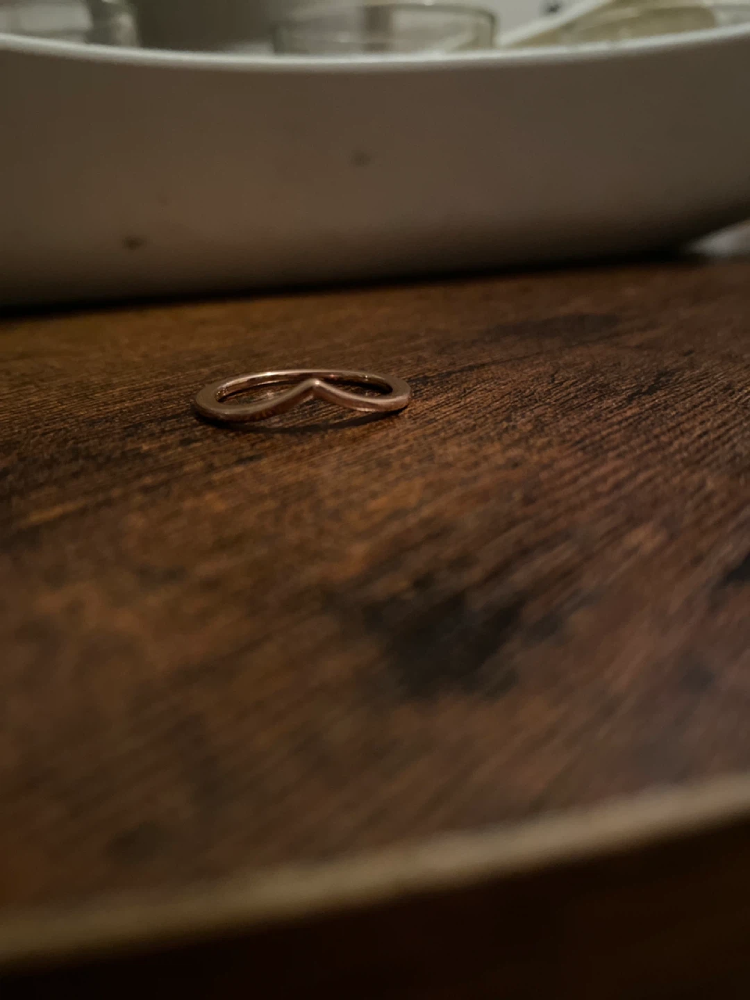 Rose-gold Wishbone Ring