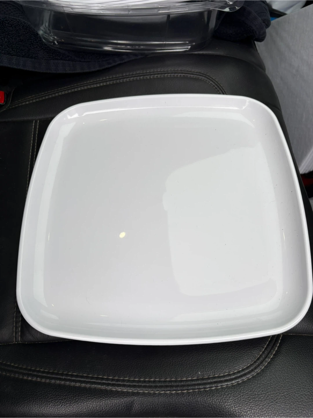 White Square Serving Platter with Clear Lid - photo 2