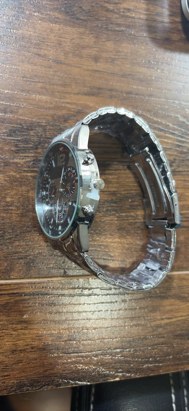 Men's Silver Stainless Steel Chronograph Watch - photo 2