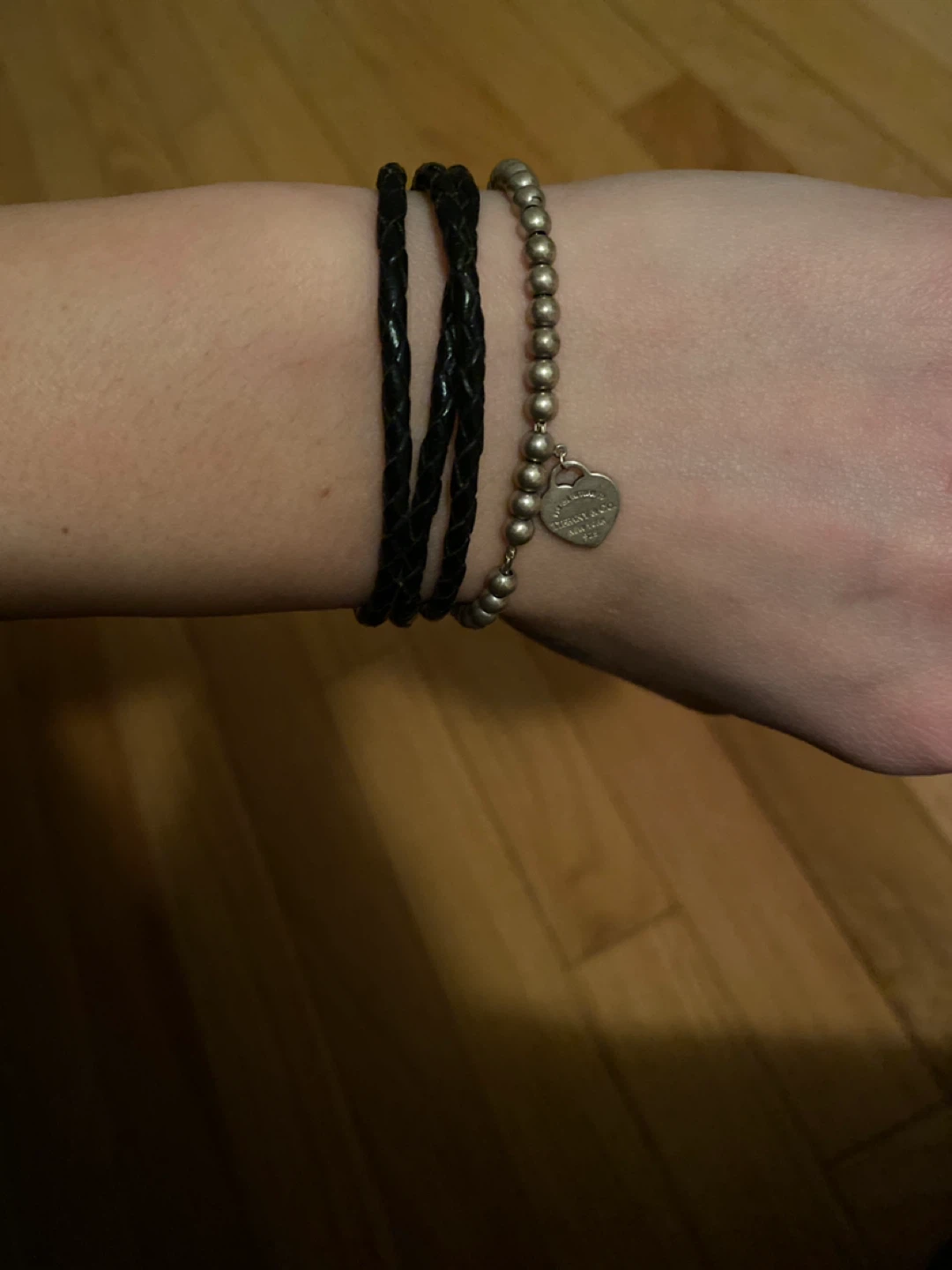 Tiffany & Co. Sterling Silver Heart Tag Beaded Bracelet - photo 4