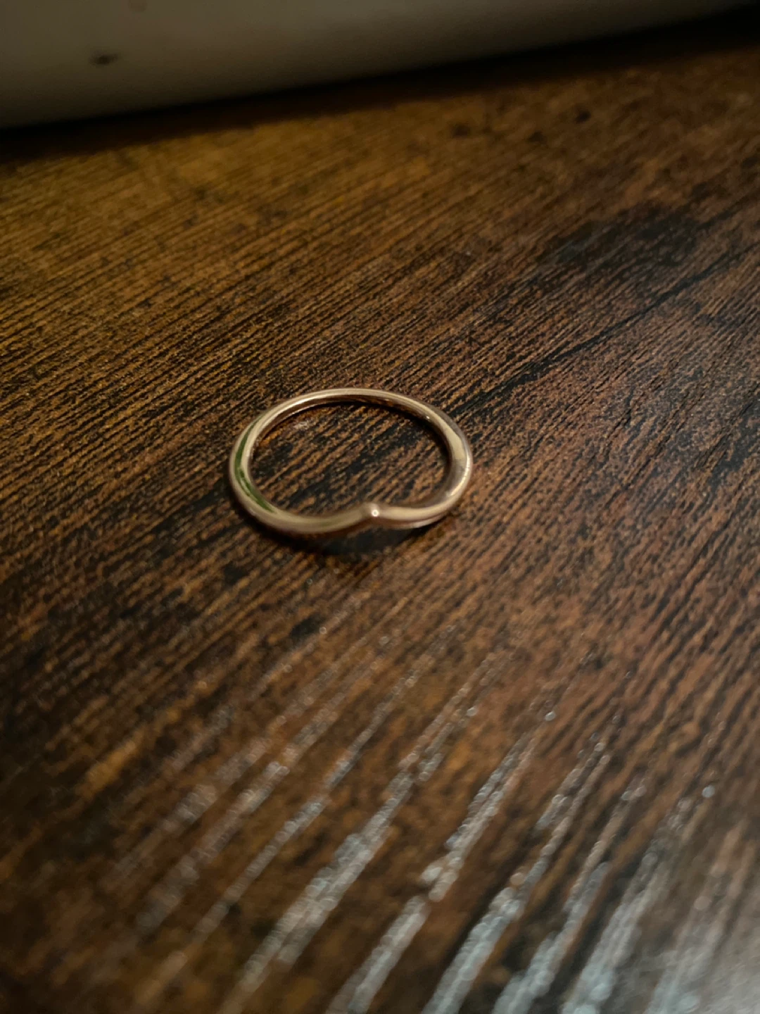 Rose-gold Wishbone Ring - photo 2
