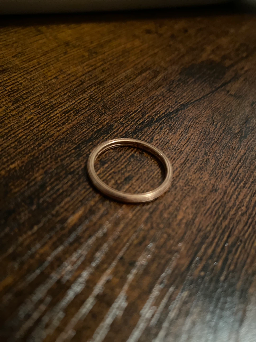Stackable Thin Gold Band Ring - photo 2