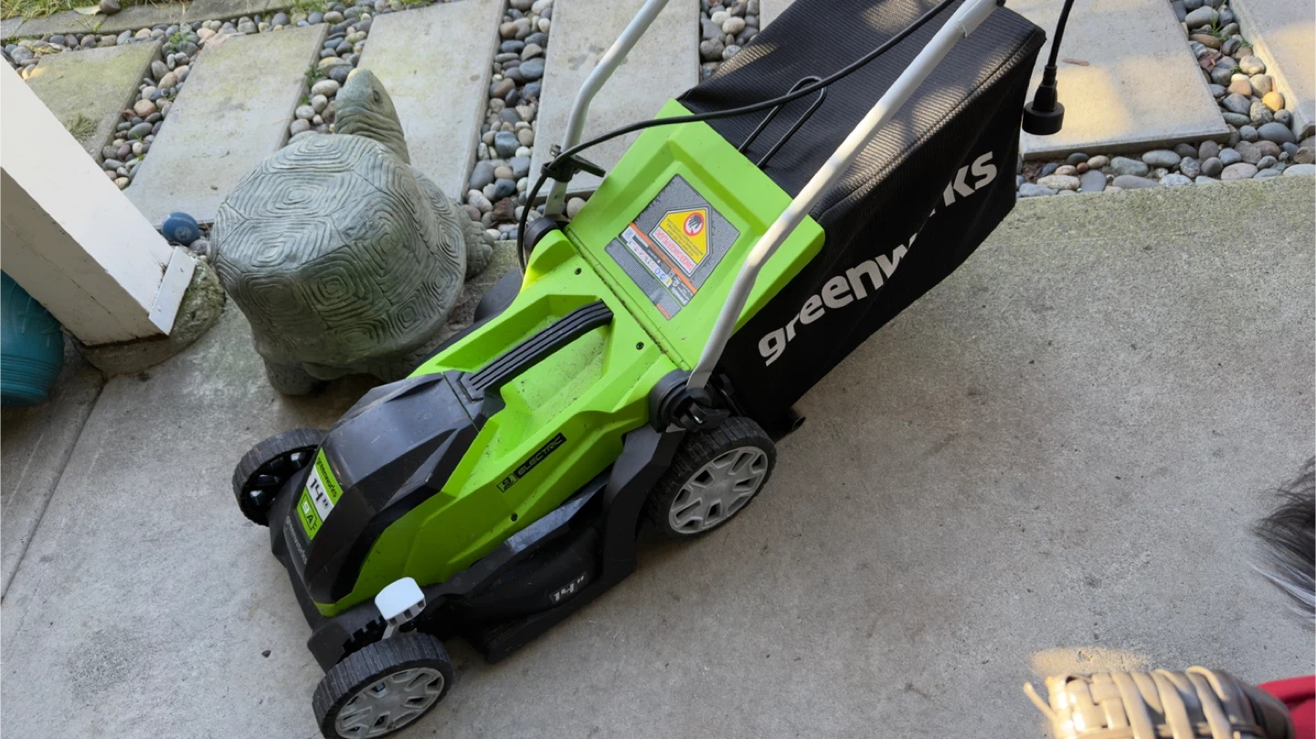 Greenworks 14-Inch 9 Amp Corded Lawn Mower - photo 2
