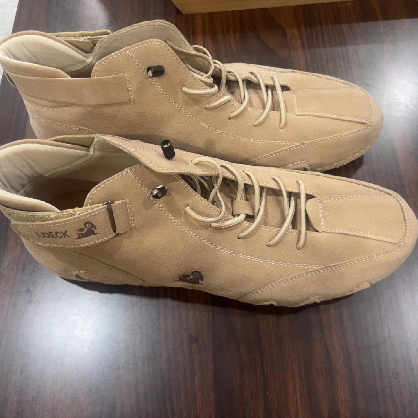 LDECK Tan Suede Mid-Top Shoes