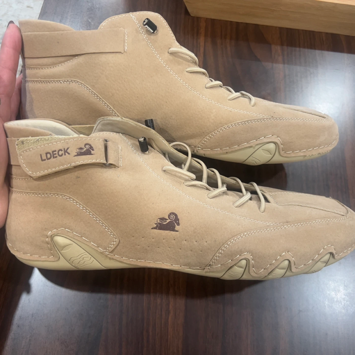 LDECK Tan Suede Mid-Top Shoes - photo 2