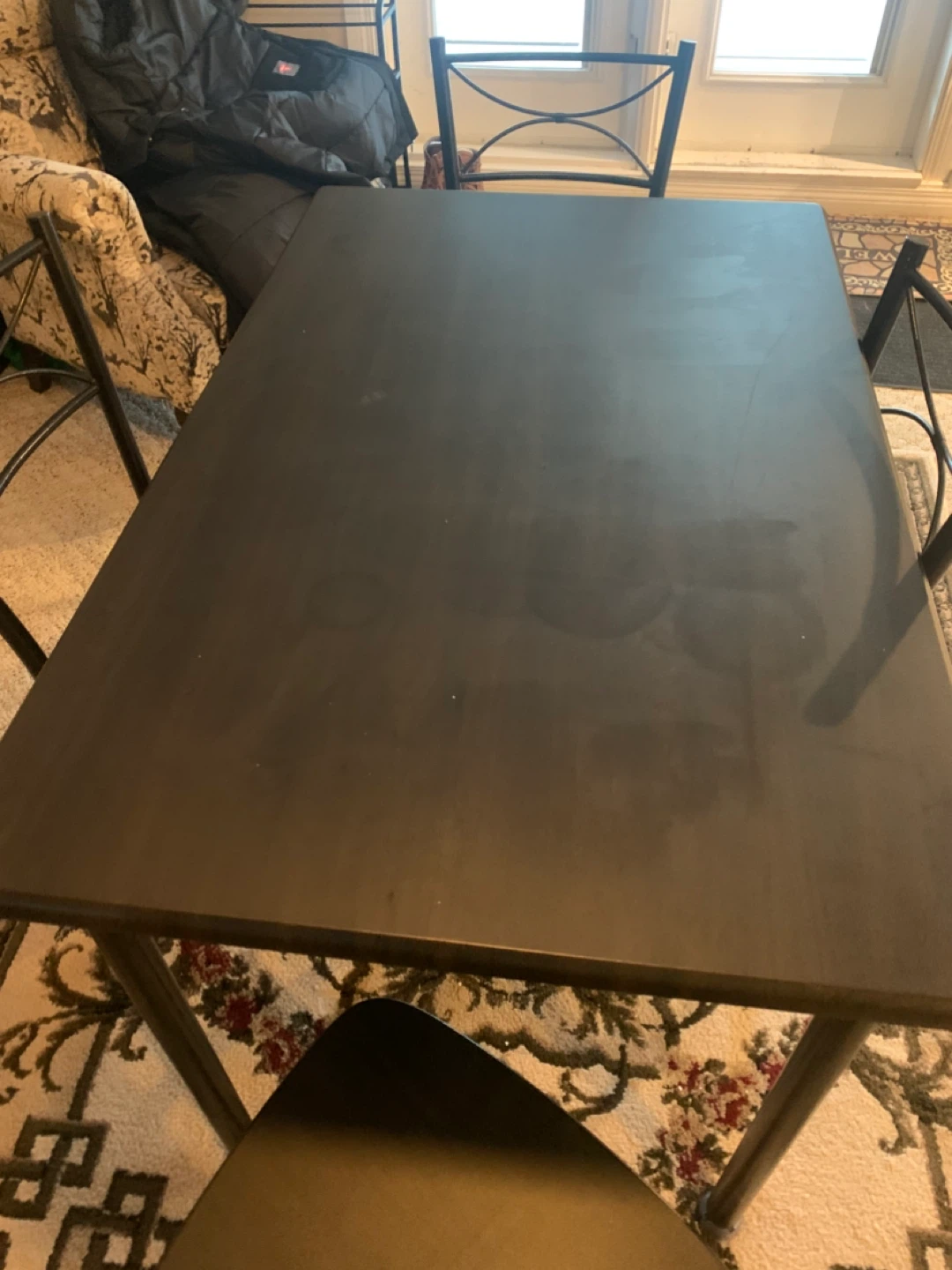 Black Dining Table and Chairs Set - photo 2