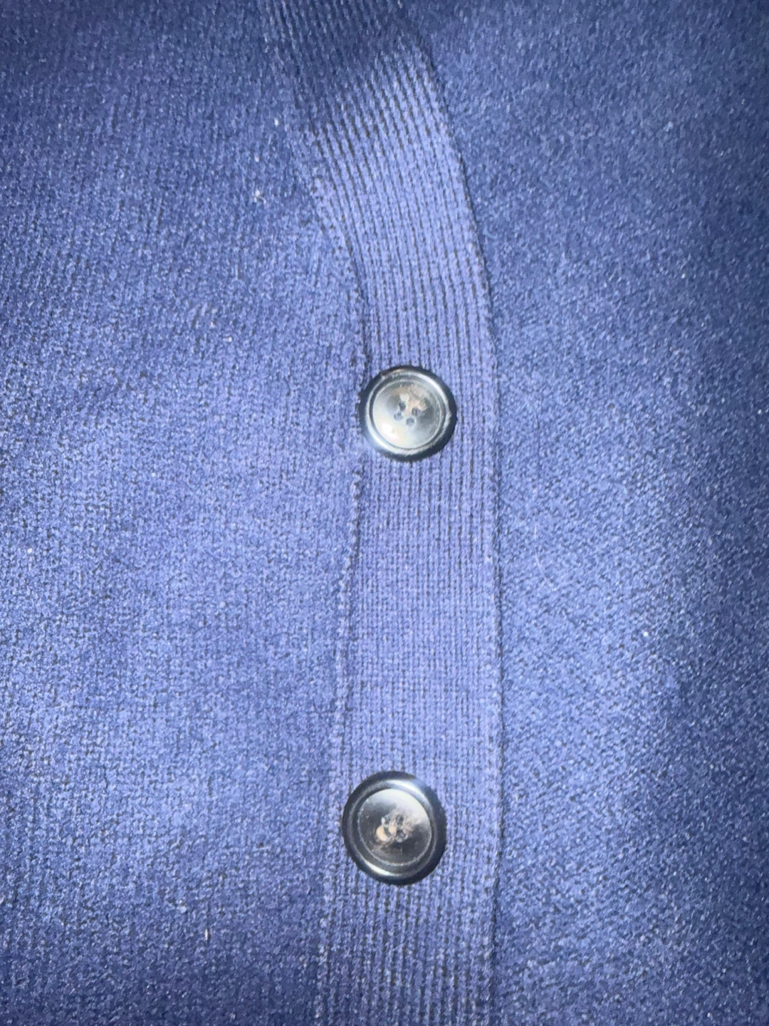 AMI Paris Navy Blue Wool Cardigan with Heart Logo - photo 5
