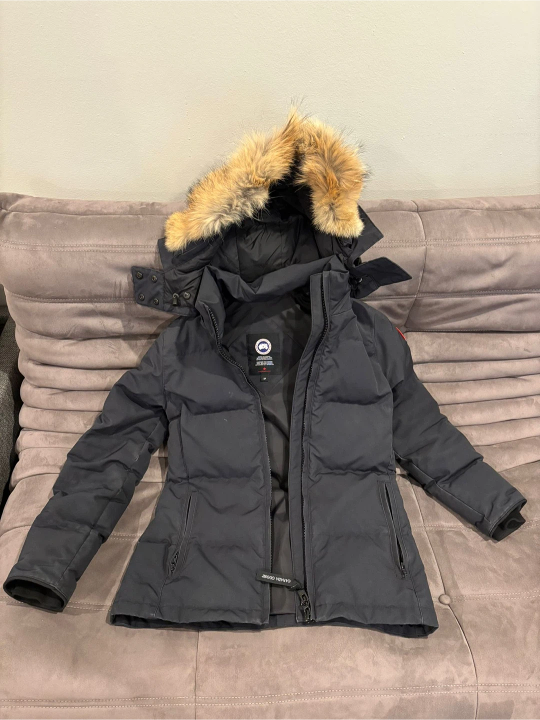 Canada Goose Black Puffer Jacket with Fur Hood - photo 3