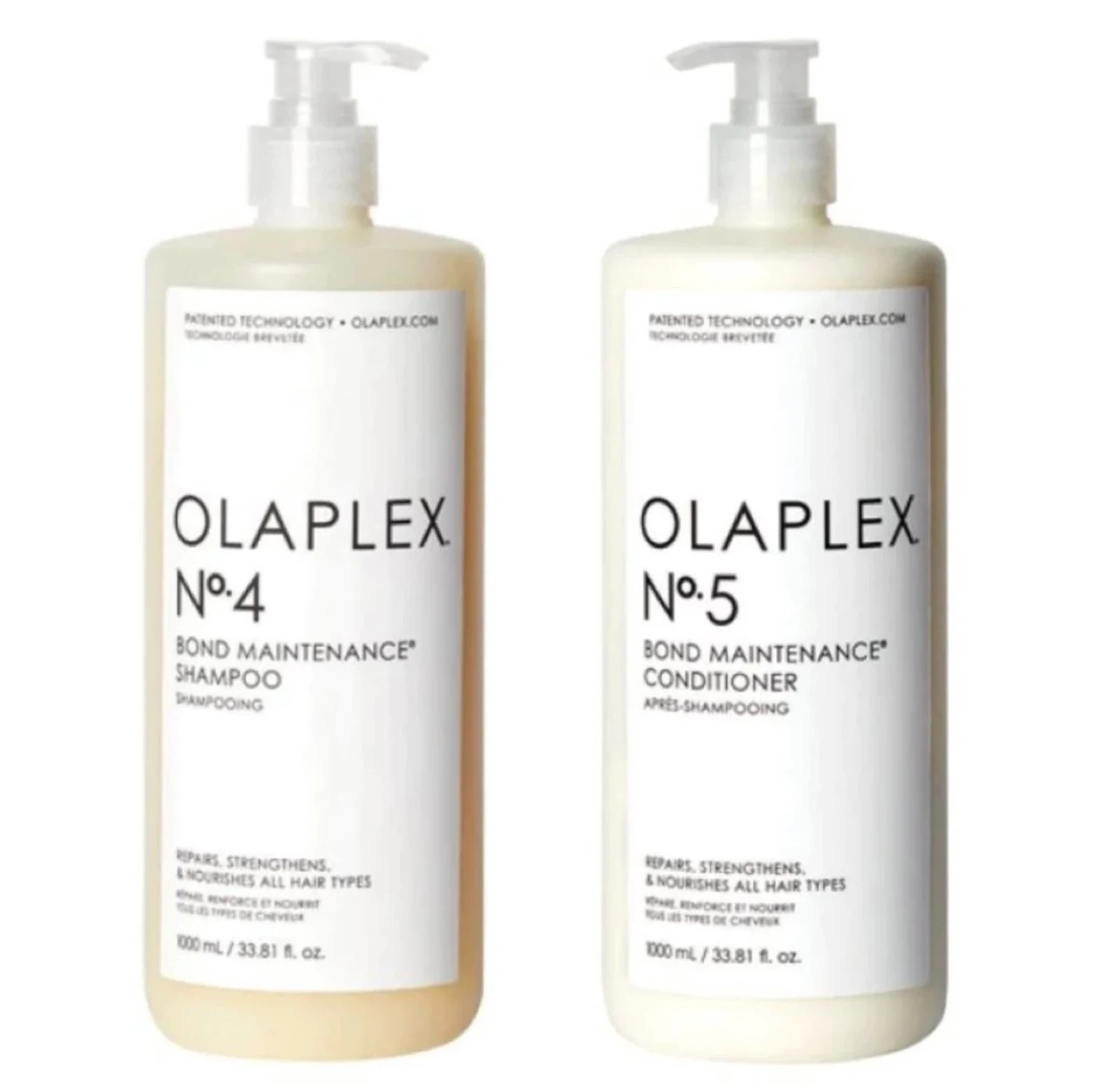 *Olaplex #4 shampoo and #5 conditioner jumbo 1L $90 each*