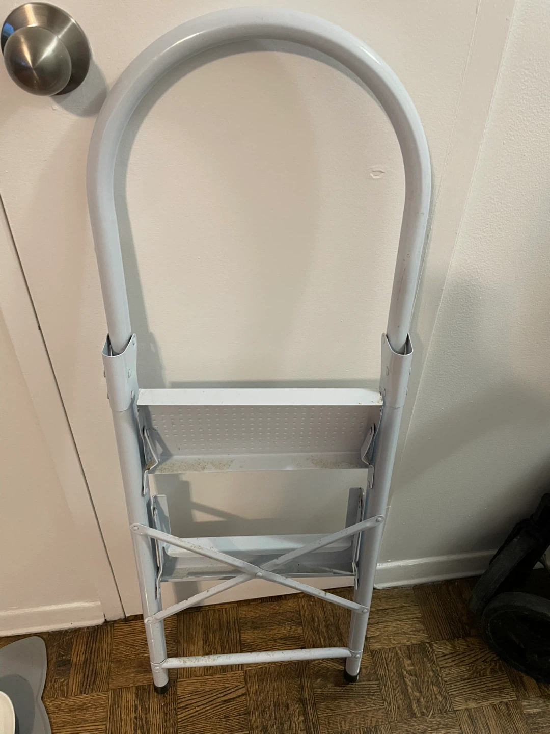 White 2-Step Folding Step Stool Ladder - photo 2
