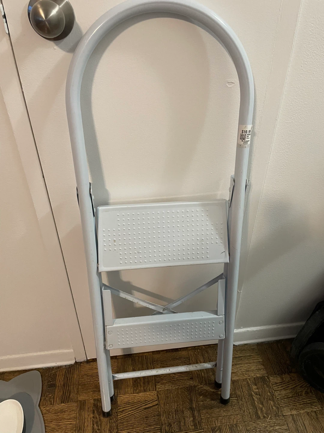 White 2-Step Folding Step Stool Ladder