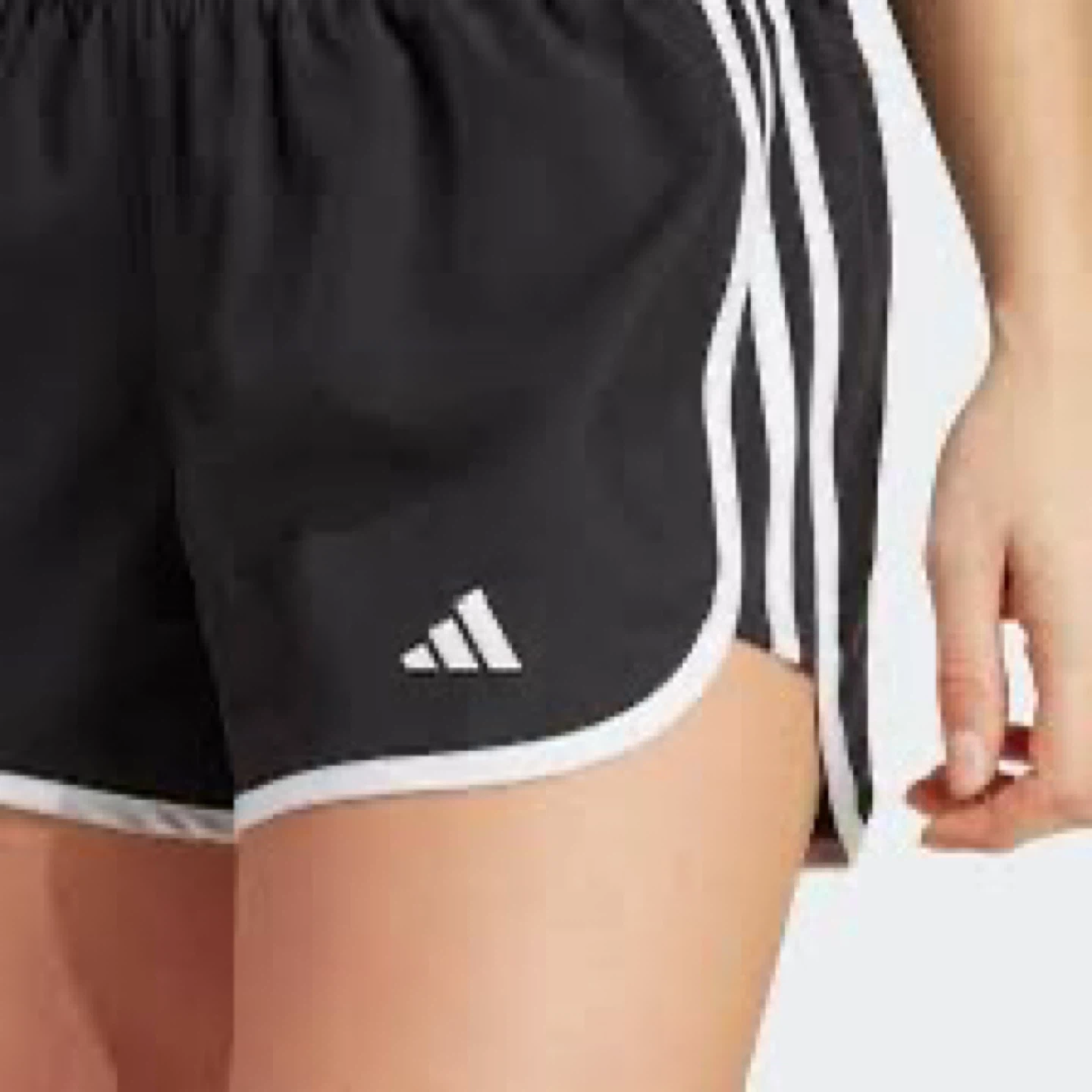 Adidas Marathon 10 Running Shorts Black White Size M