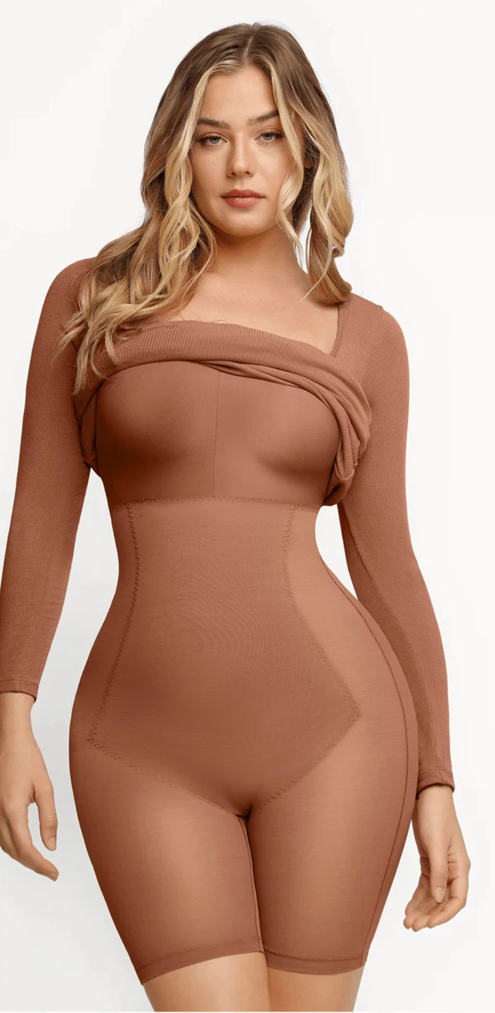 NEW! Popilush Shapewear Square Neck Slimming Modal Maxi Dress - photo 2