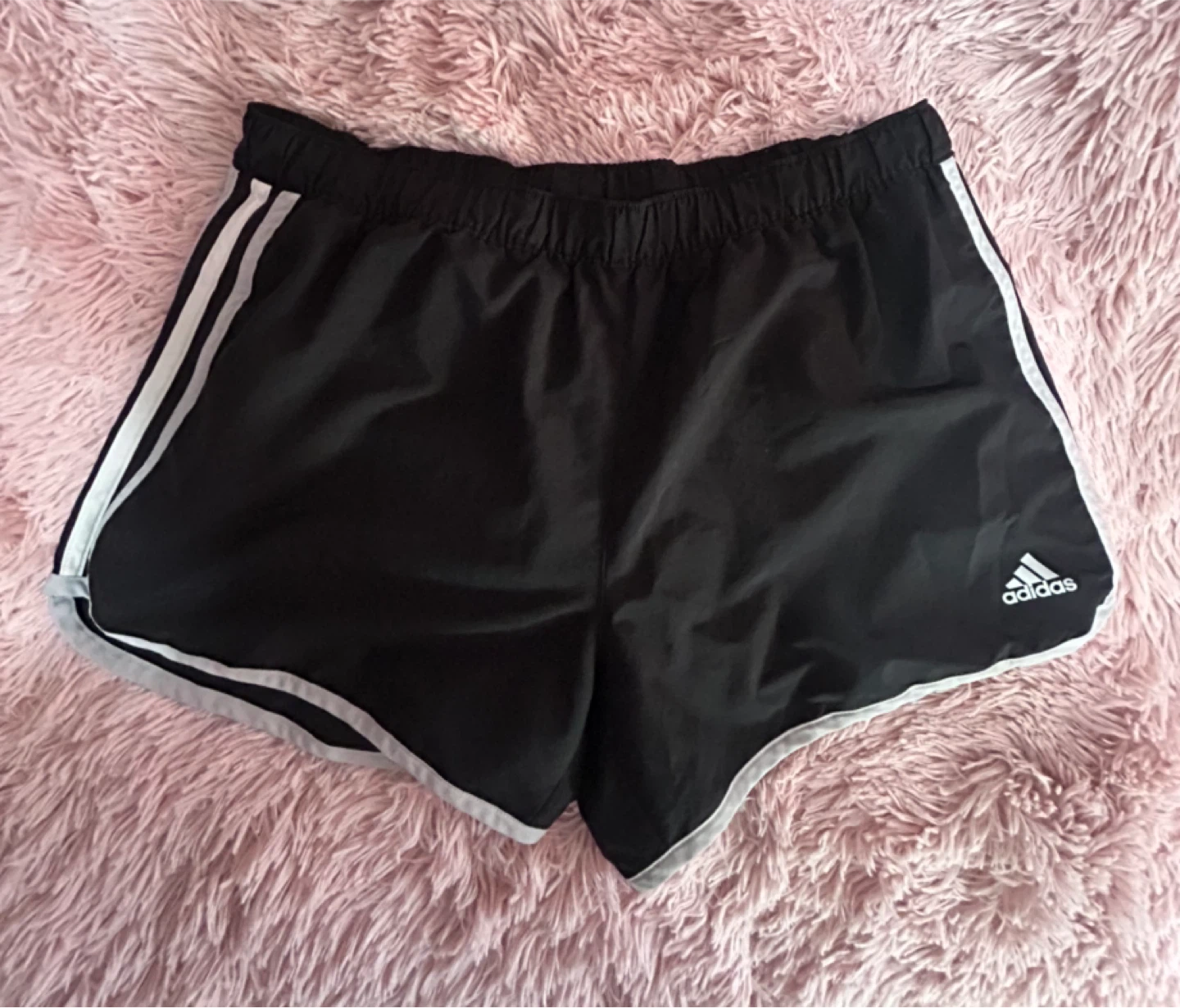 Adidas Marathon 10 Running Shorts Black White Size M - photo 2