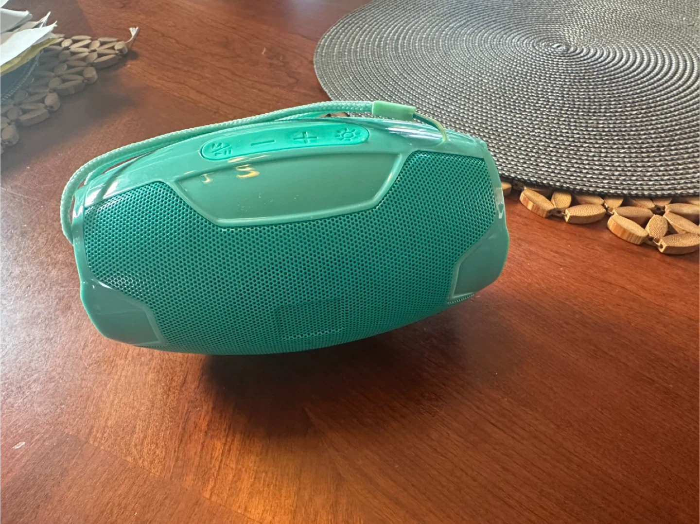 Teal Portable Bluetooth Speaker with USB Charging Cable - photo 3