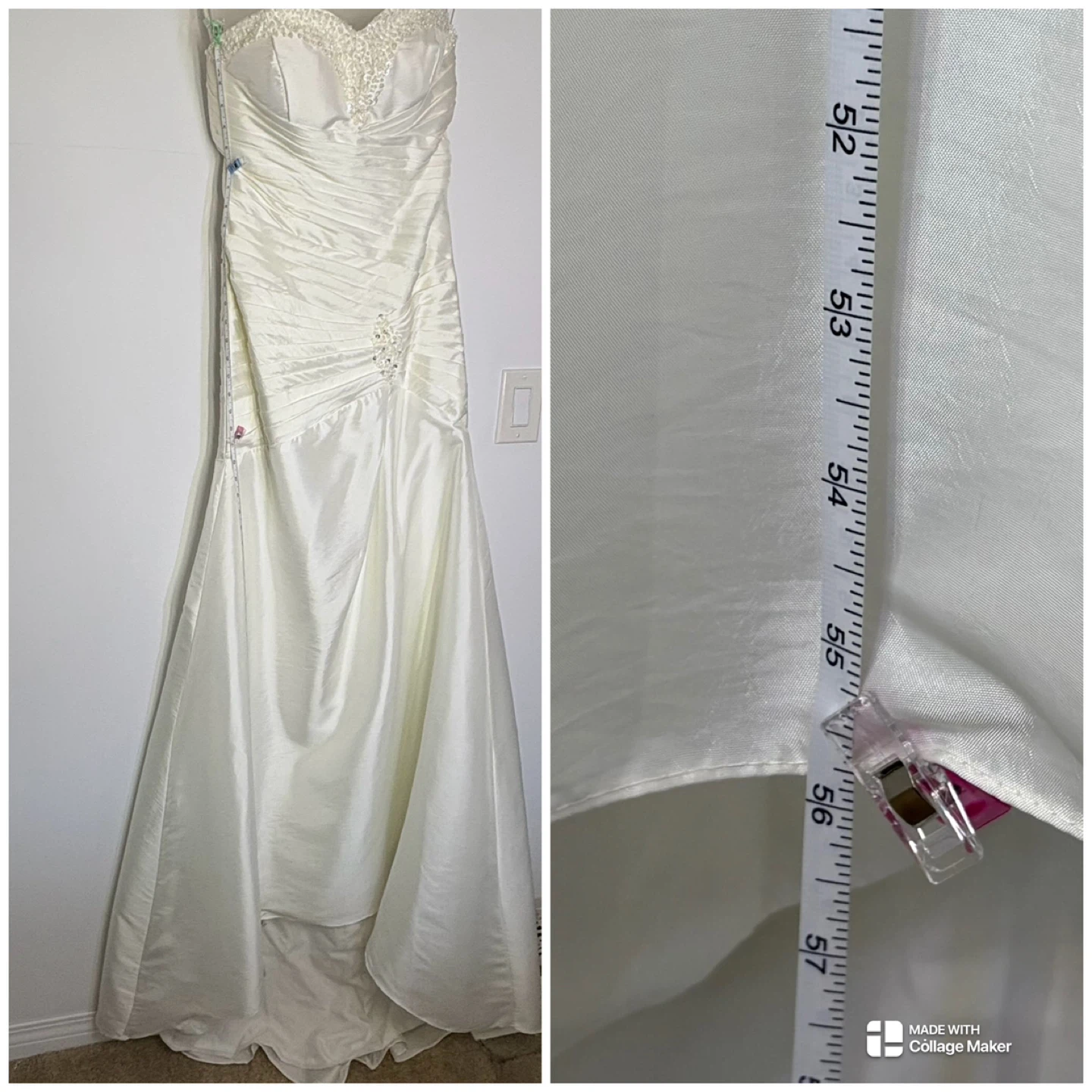 Light In The Box White Taffeta Mermaid Wedding Dress Size 6 - photo 5