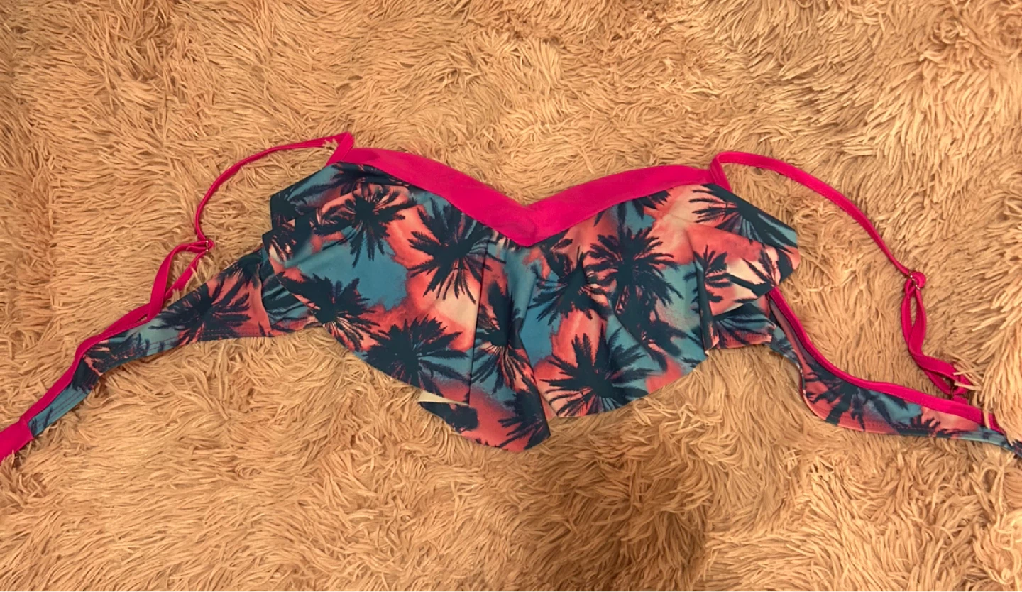 Tropical Palm Tree Bikini Top