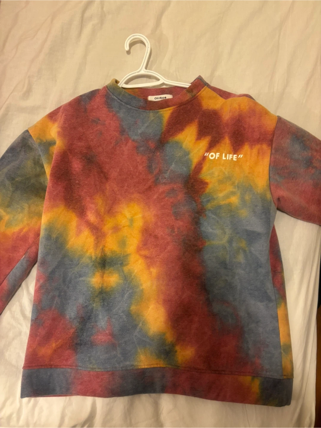 Fleeced Tie-Dye Crewneck Sweatshirt