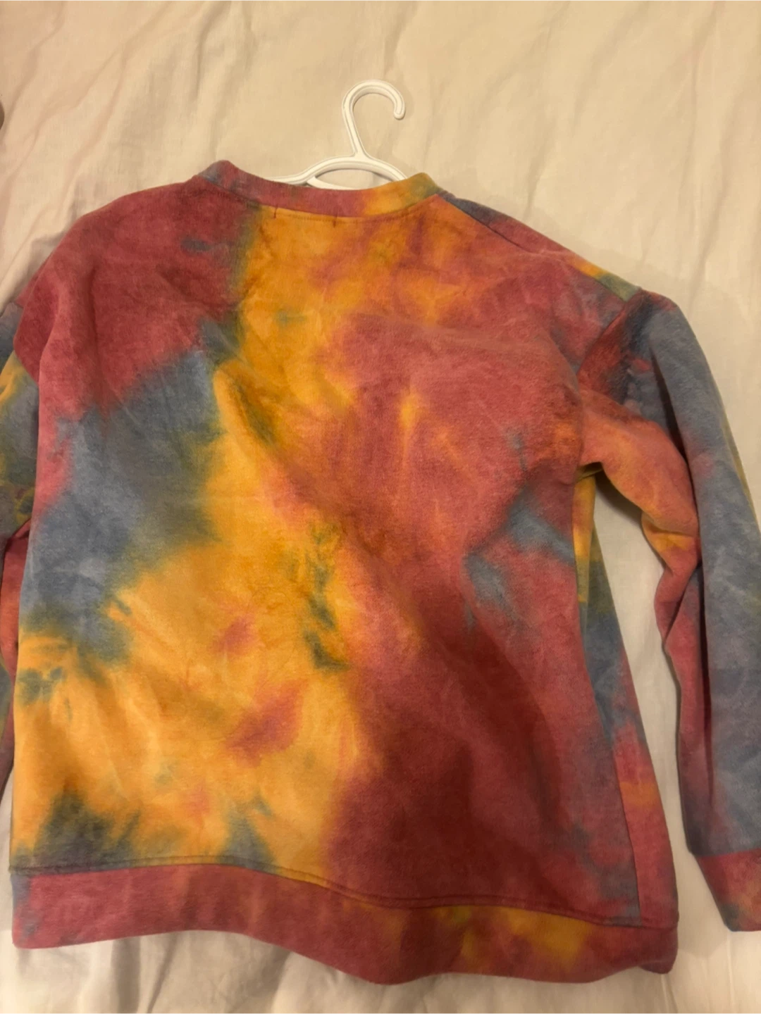 Fleeced Tie-Dye Crewneck Sweatshirt - photo 3