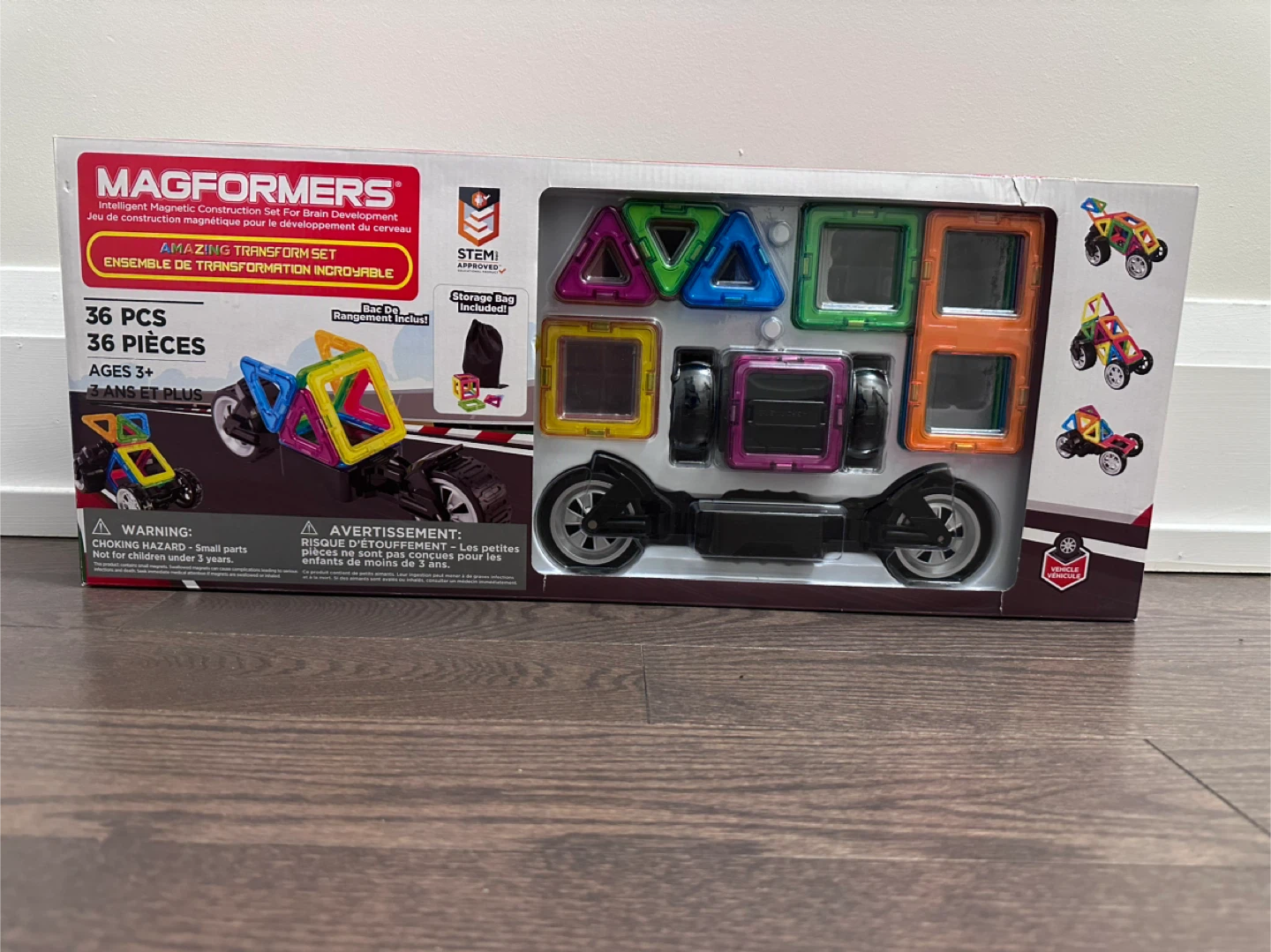 MAGFORMERS Vehicle Set 36 Piece Magnetic Construction Toy