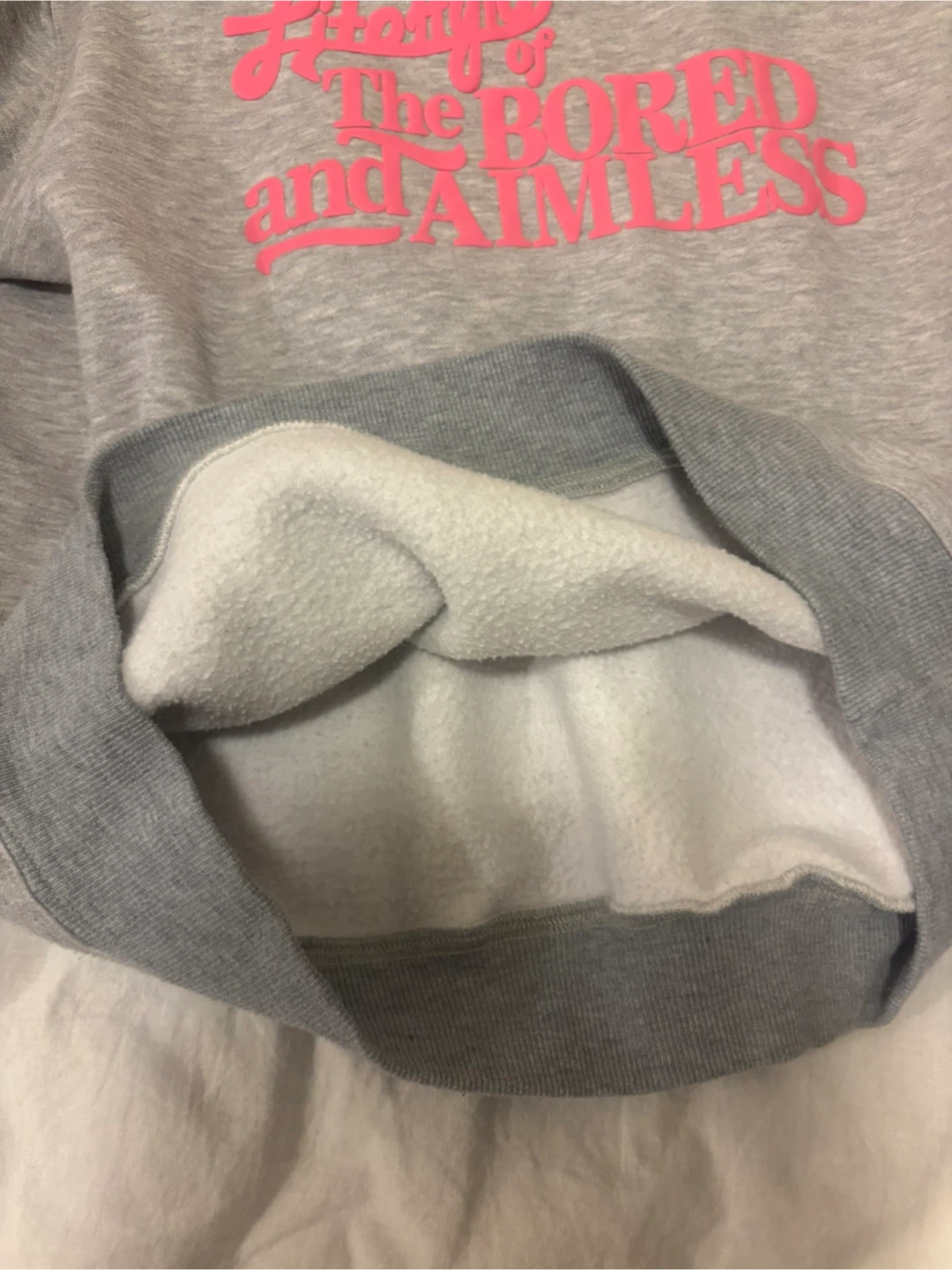 Fleeced Grey Crewneck Sweatshirt - photo 3