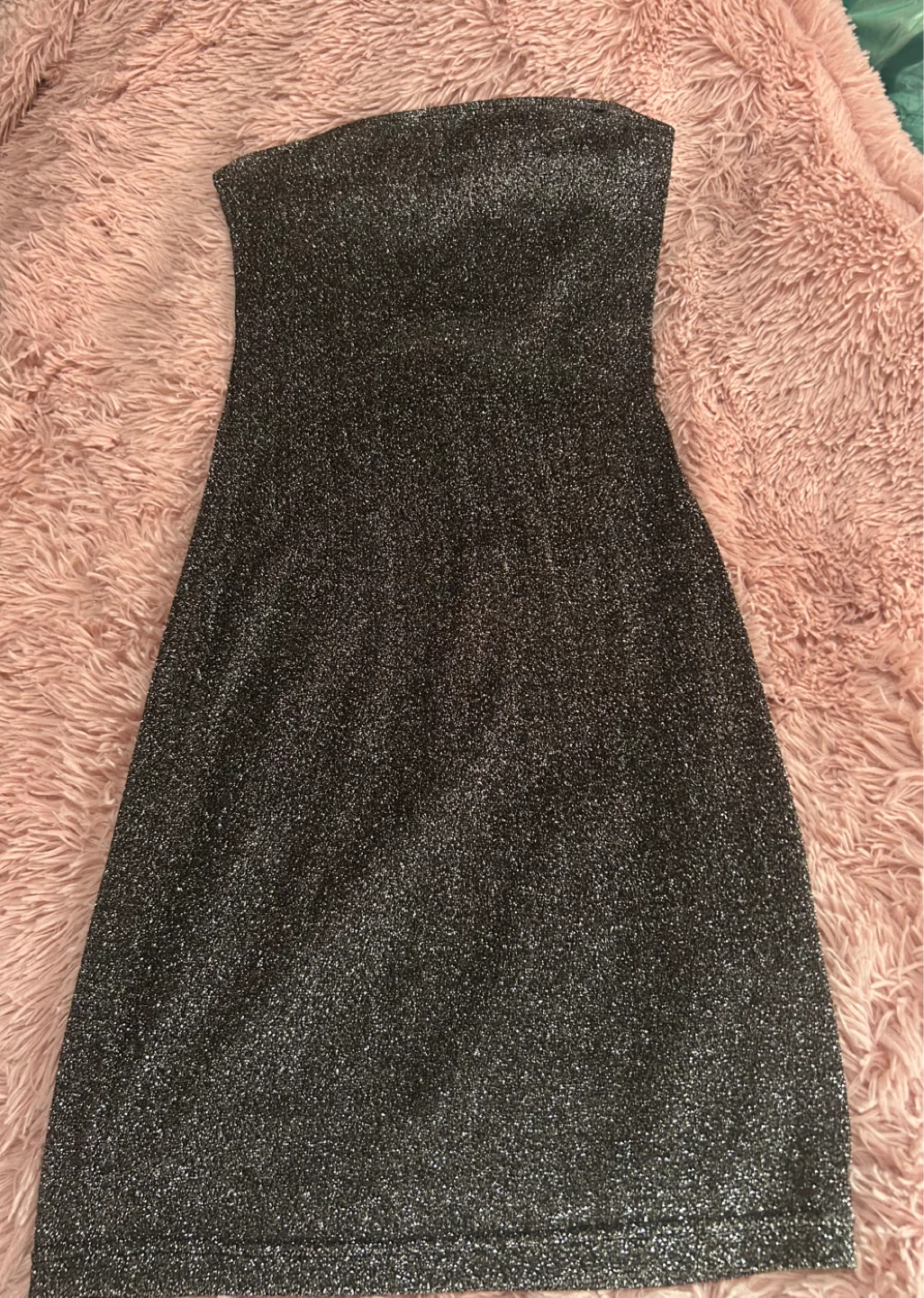 Black Sparkly Strapless Dress🏆