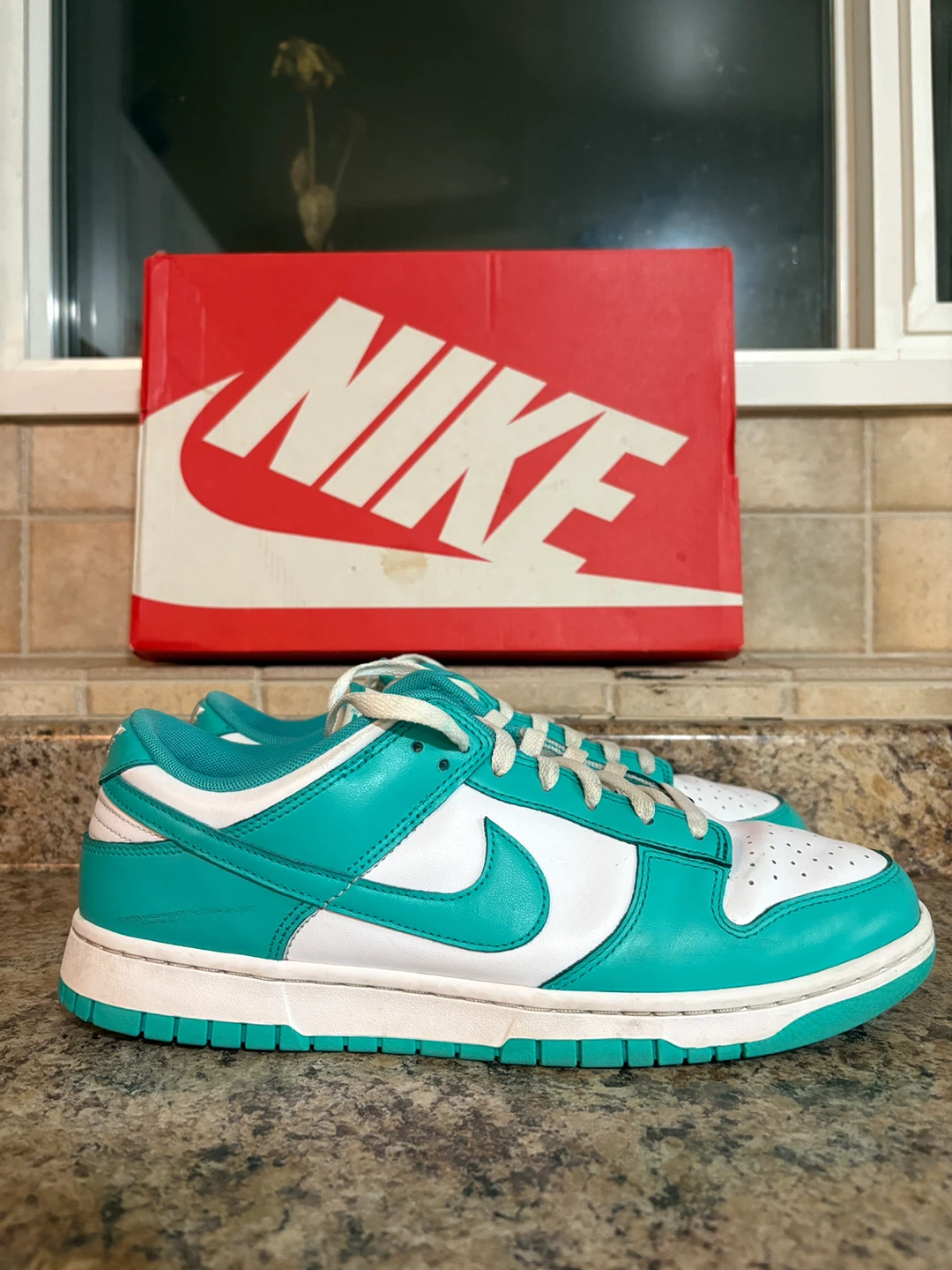 Nike Dunk Low Teal White Sneakers - photo 5
