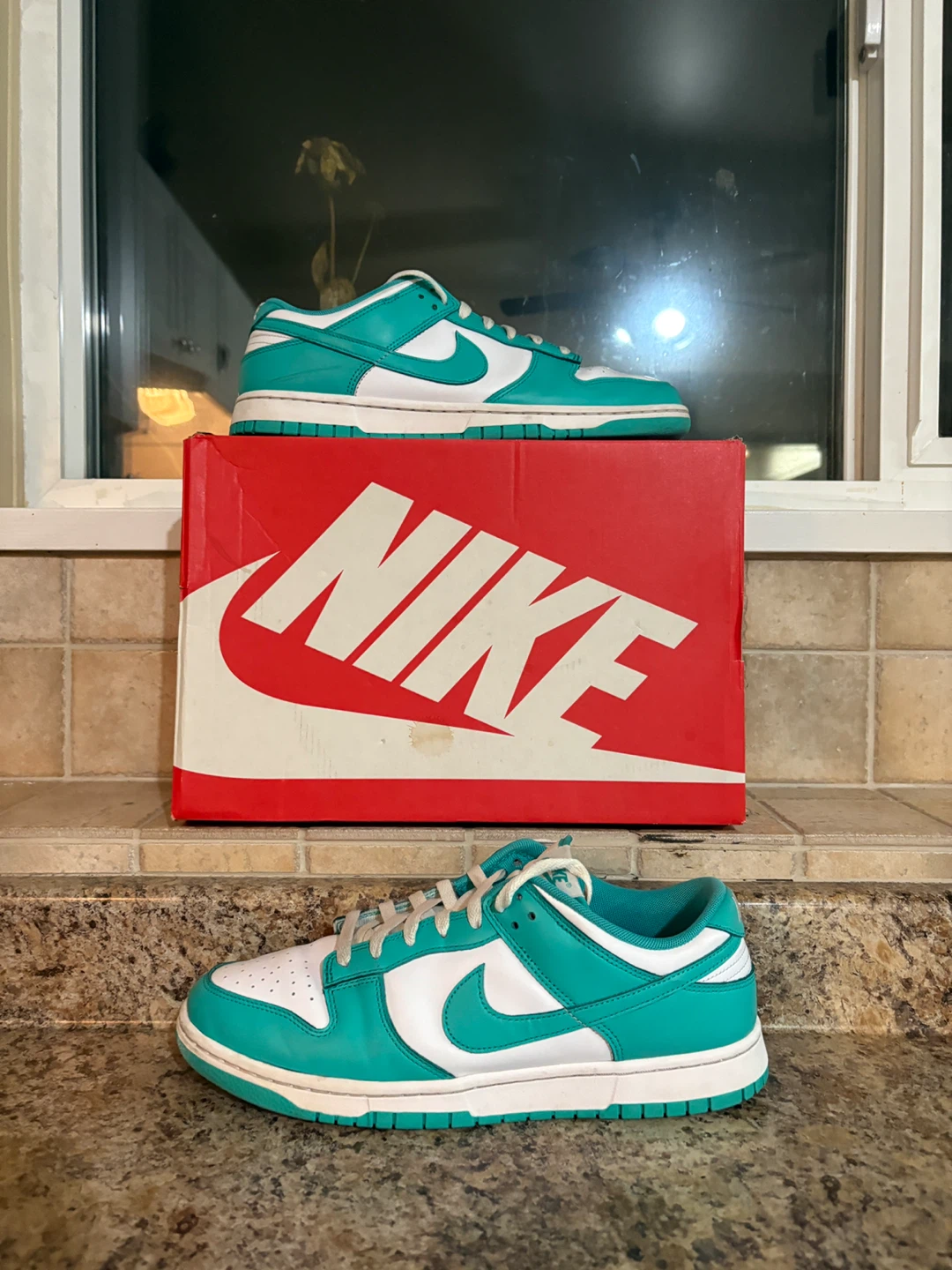 Nike Dunk Low Teal White Sneakers