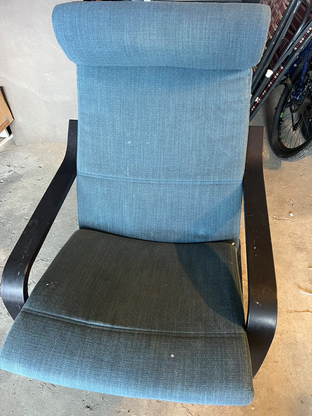 Blue Fabric Accent Chair - photo 2