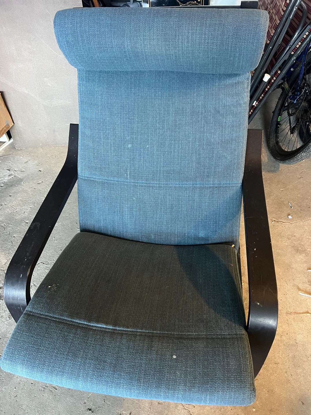 Blue Fabric Accent Chair