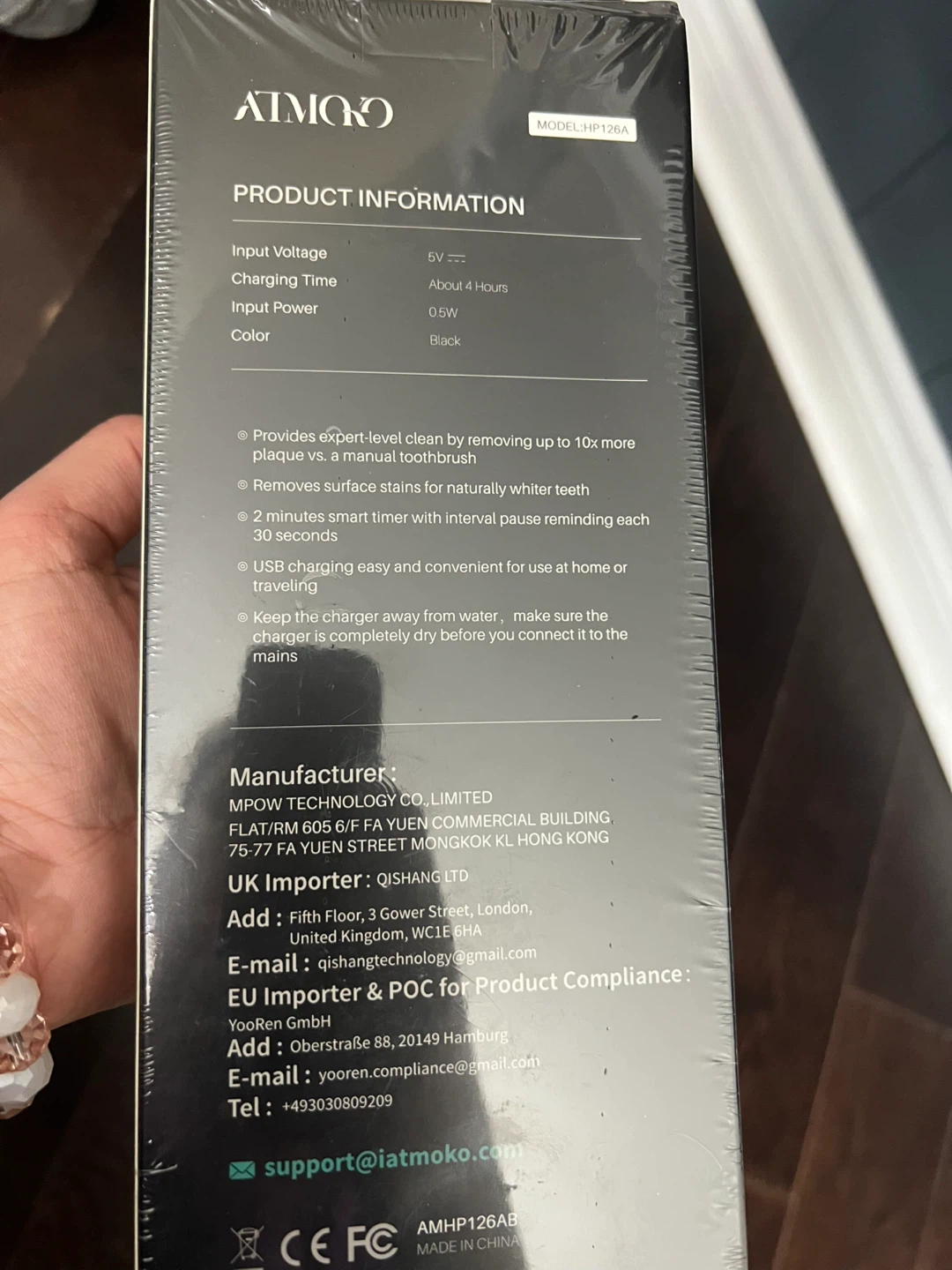 AIMOO Sonic Electric Toothbrush - Black - photo 3