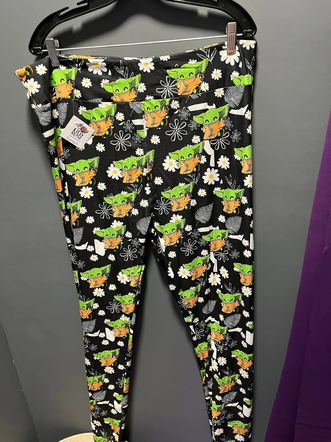 Baby Yoda Floral Print Leggings
