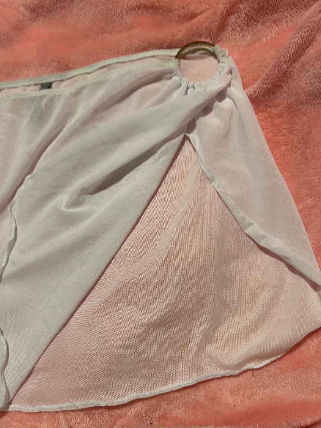 Bikini cover up white mesh skirt - photo 2