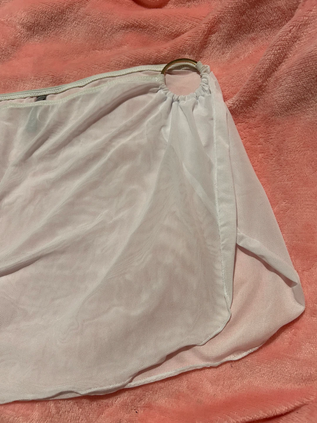 Bikini cover up white mesh skirt - photo 3