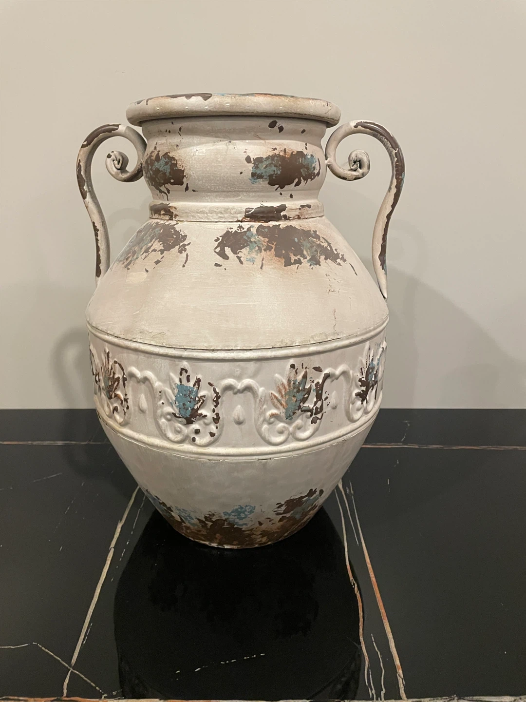 French Country style Metal Vase