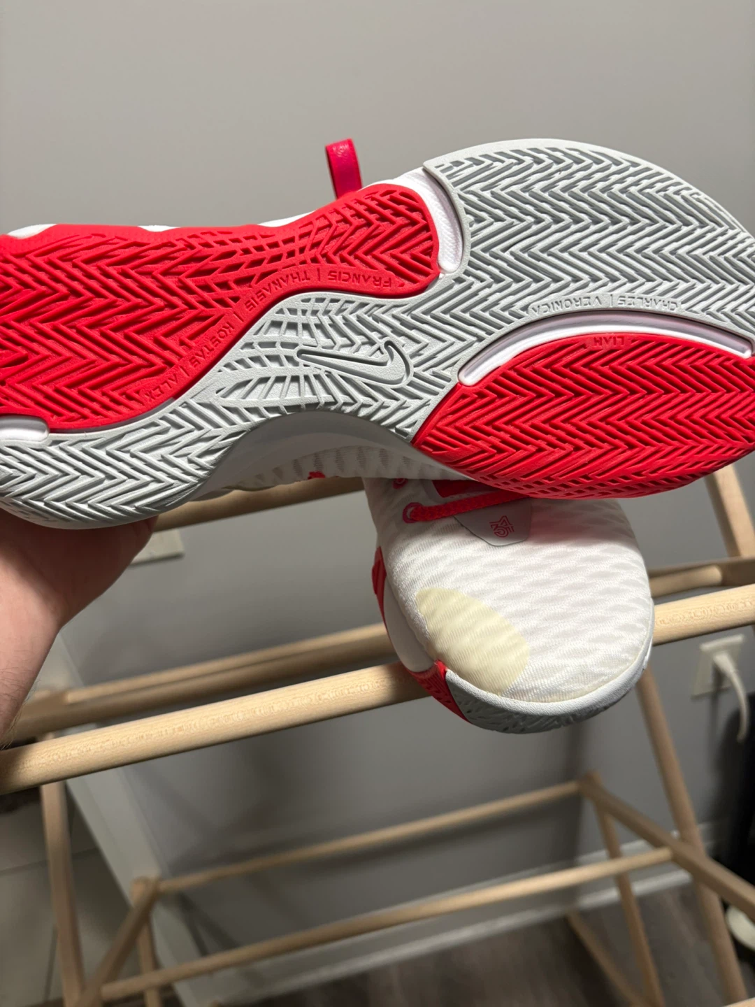 Nike Giannis Immortality 2 Basketball Shoes White Red - photo 4