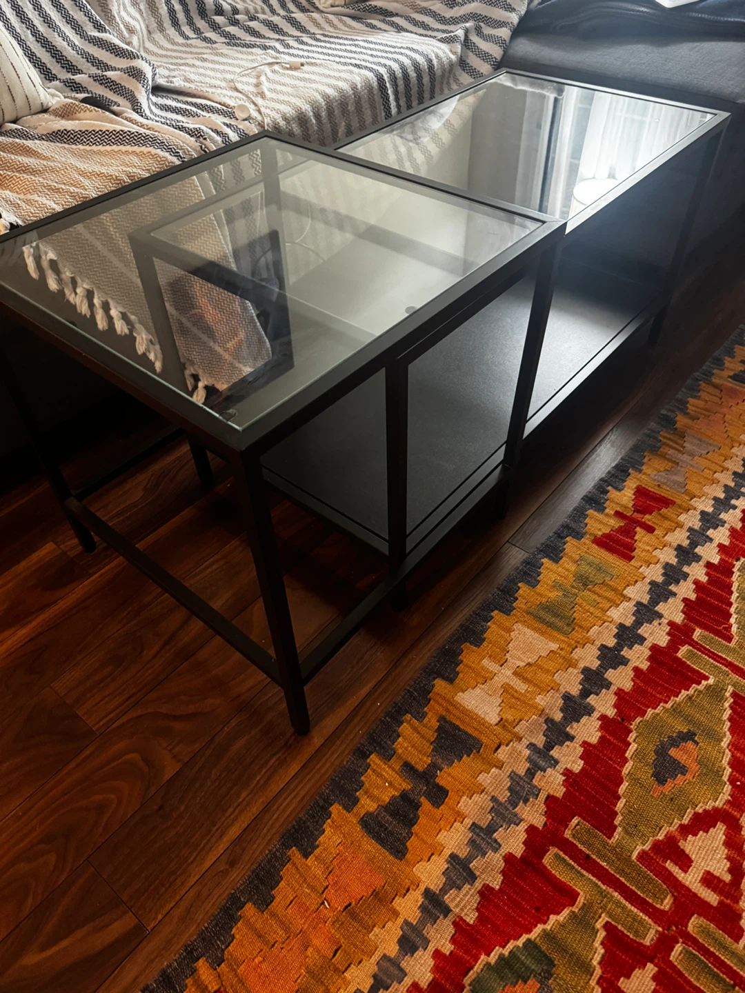 Ikea -Nesting Coffee Table with Glass Tops - photo 4